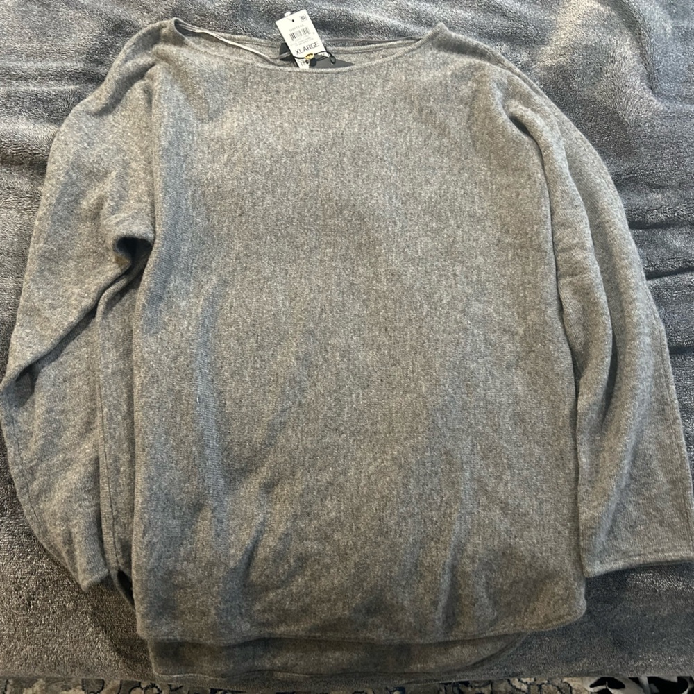 Charter Club Gray Cashmere Sweater - XL